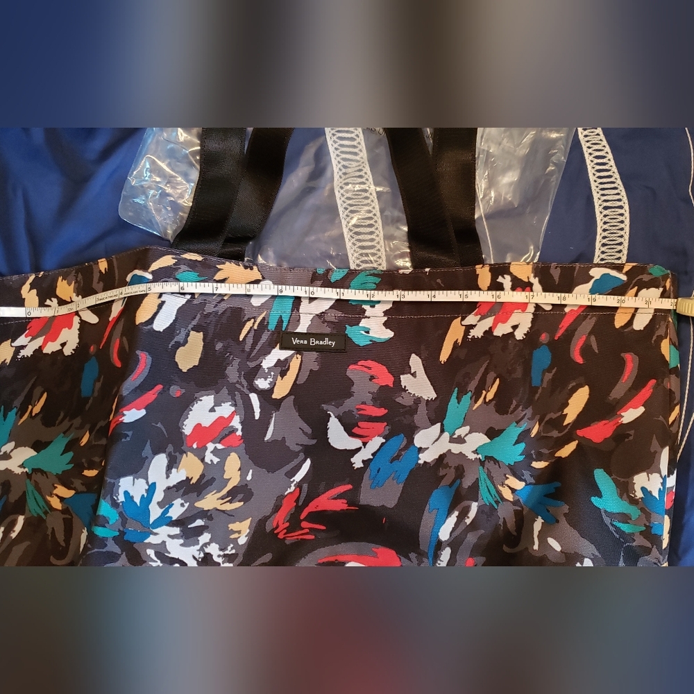 NWT-Vera Bradley Splash Floral Tote Bag - Picture 6 of 7